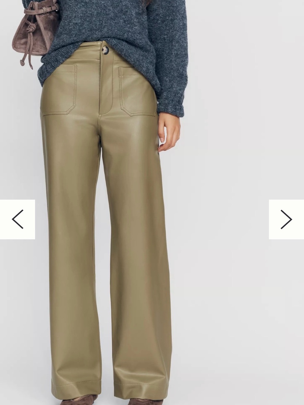 Maeve Colette Faux Leather Full Length Pants